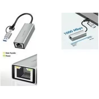 LogiLink UA0238B - Tinklo adapteris USB-A/C 1x RJ45 - 1.000 Mbps (UA0238B)