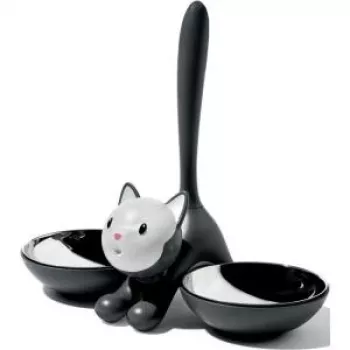 Alessi Tigrito katės dubuo juodas (AMMI09 B)