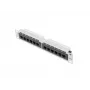 Patch panel LANBERG PPU6-9012-S, 12 prievadų Cat6, metalinis, pilkas