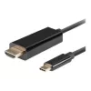 Lanberg USB-C į HDMI laidas, 0,5 m, 4K/60Hz, juodas
