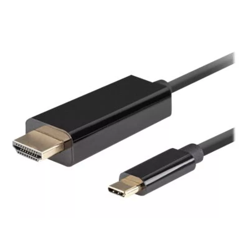 Lanberg USB-C į HDMI laidas, 0,5 m, 4K/60Hz, juodas