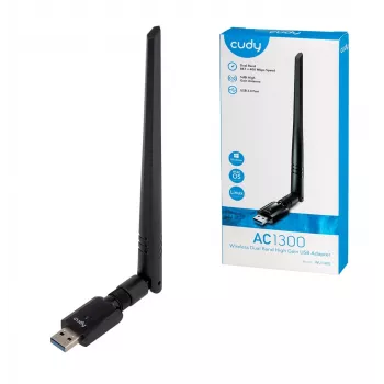Belaidis USB adapteris Cudy WU1400 Wi‑Fi 5 867 Mbit/s dviejų juostų