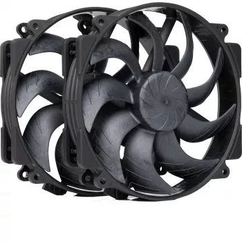 Noctua NF-A14x25r G2 PWM Sx2-PP chromax.black 140mm dviejų ventiliatorių rinkinys