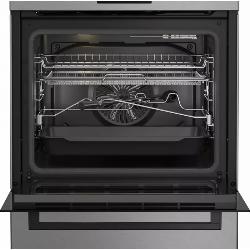 BEKO viryklė FBMA61330GXDT – dujinė kaitlentė, elektrinė orkaitė, 72 L, nerūdijantis plienas