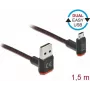 USB laidas DeLOCK EASY-USB 2.0 Type-A į Micro-B vyriškas 1,5 m juodas