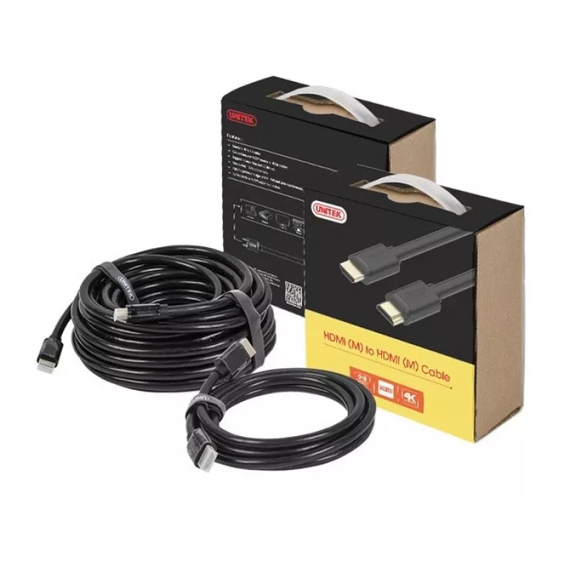 HDMI kabelis UNITEK Y-C137M 1,5 m HDMI A tipas (Standartinis) Juodas
