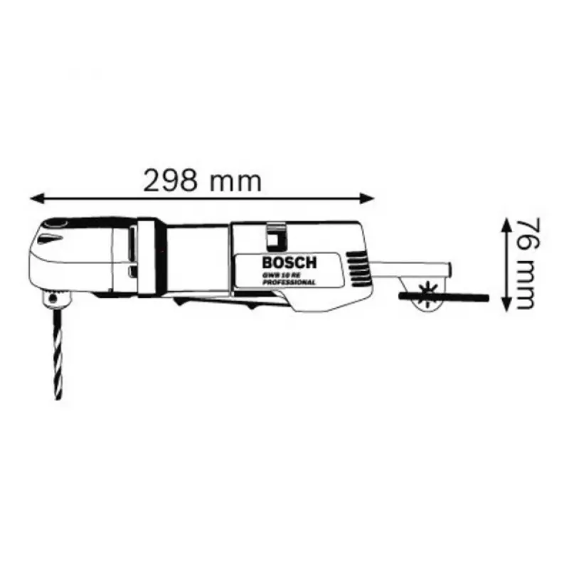 Bosch GWB 10 RE Professional kampinis gręžtuvas 1100 RPM 1.6 kg