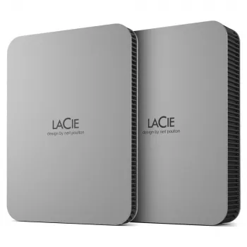 LaCie Mobile Drive Moon 4TB išorinis kietasis diskas, sidabrinis, USB-C 3.2, PC/Mac, su Adobe Creative Cloud ir 3 metų duomenų atkūrimo paslauga (STLP4000400)