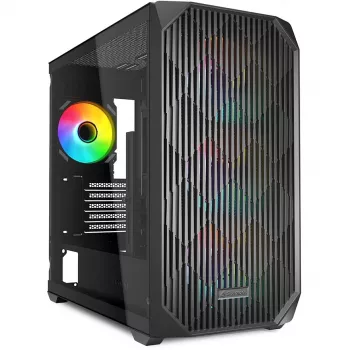 Sharkoon MK3 RGB Micro Tower korpusas juodas