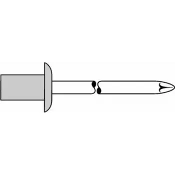 Kniedė akloji GESIPA 4,0×8,0 mm aliuminio/plieno, pakuotė 500 vnt.