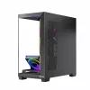 PC korpusas MODECOM Volcano Stellar 5F ATX Midi bokštas, grūdintas stiklas, 5 iš anksto sumontuoti ventiliatoriai, USB‑C, palaiko microATX/ATX, maks. GPU 420 mm, CPU aušintuvo aukštis 175 mm