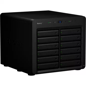 Išplėtimo korpusas Synology DX1222 12 diskų 192 TB juodas