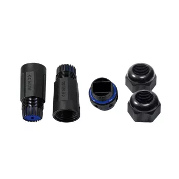 LogiLink IP68 lauko dėžutė Keystone moduliams ir jungtims, plastikas, poliamidas, juoda, IP68, 140 mm, 36 mm, 36 mm