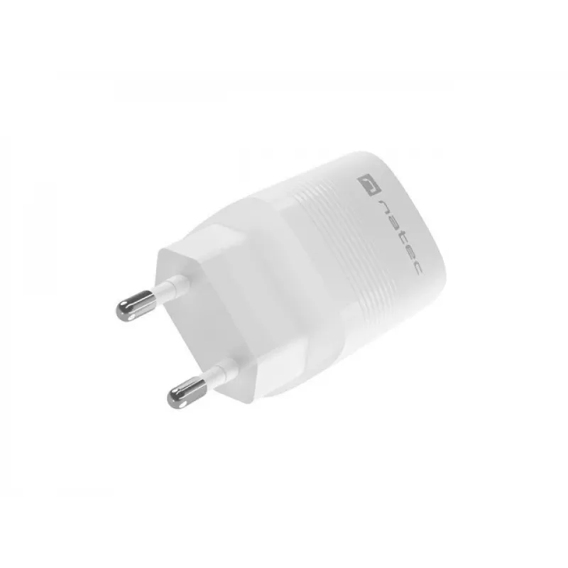 Įkroviklis NATEC NUC-2140, 30W, USB-C PD 3.0 + USB-A, Samsung AFC, Baltas