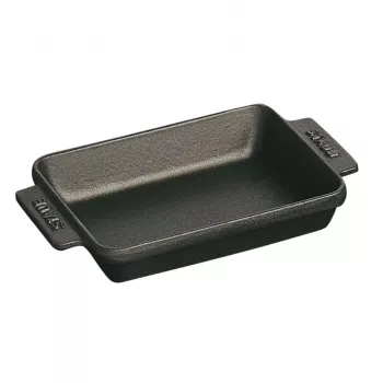 Mini stačiakampė kepimo forma Staub 250 ml, juoda