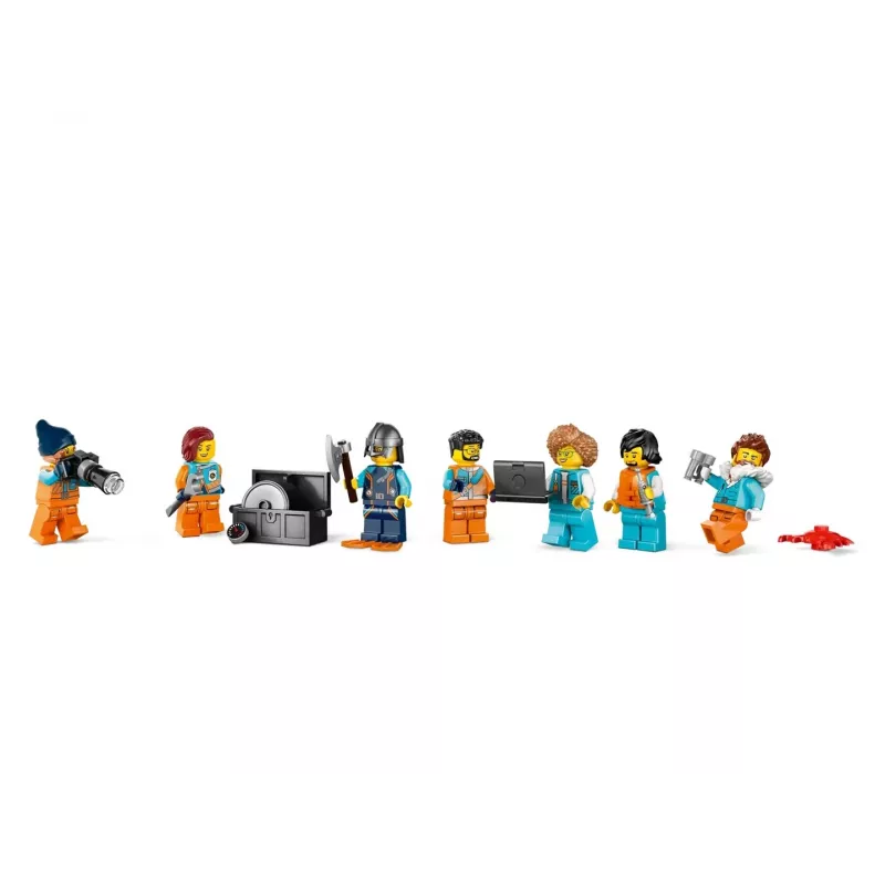 Konstruktorius LEGO City Arkties tyrinėjimų laivas 60368 — 815 dalių, 7+ metai, 4 minifigūrėlės