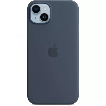 Silicone dėklas Apple iPhone 14 Plus MagSafe Storm Blue