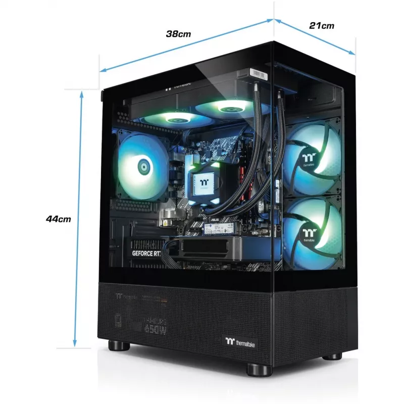 FTW V170A 5060Ti Black, žaidimų kompiuteris juodas/permatomas, Windows 11 Home