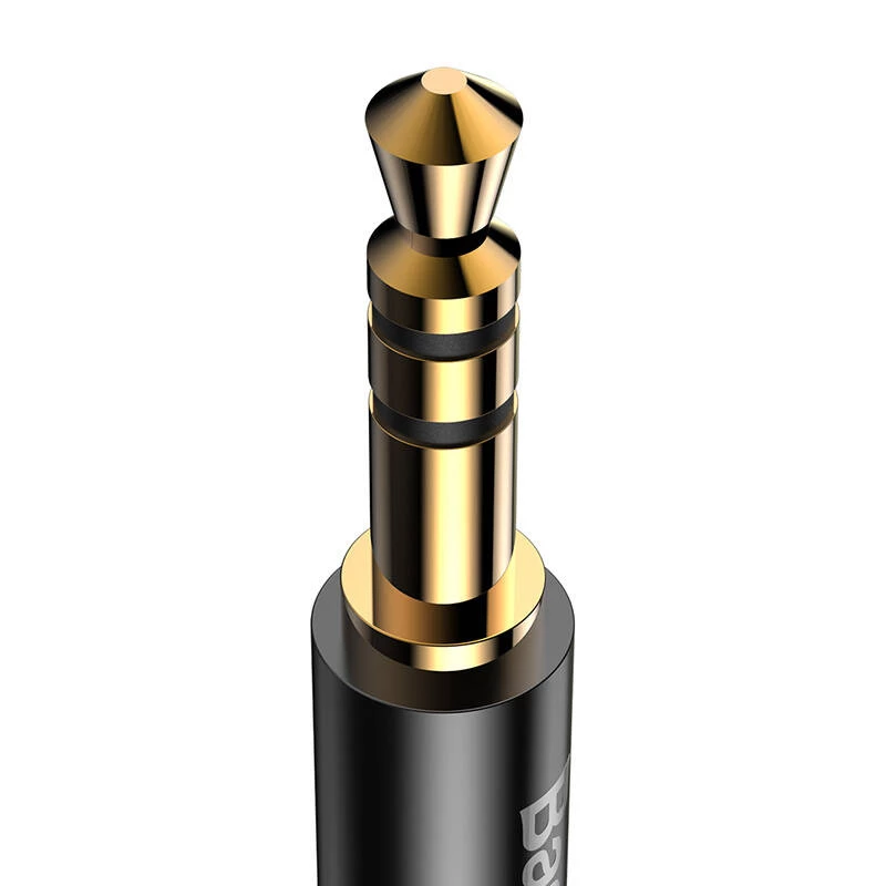 Baseus Yiven garso laidas USB-C į 3,5 mm lizdą, 1,2 m (Juodas)