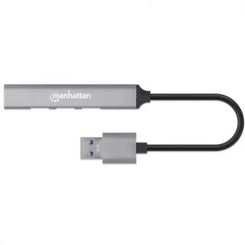 Manhattan USB-A 4 prievadų šakotuvas, 1x USB 3.2 Gen1, 3x USB 2.0, aliuminis
