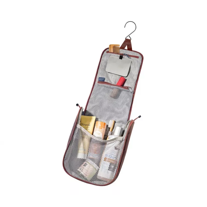 Maišelis tualeto reikmenims DEUTER Wash Center I – kompaktiškas kelioninis prausimosi krepšys, razinų/kaspijos spalvos