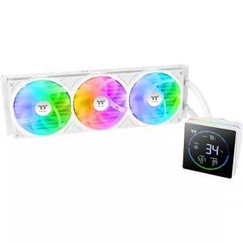 Skystas CPU aušintuvas THERMALTAKE TH360-S V3 ARGB Sync AIO Snow Edition, 360 mm, ARGB, vientisas