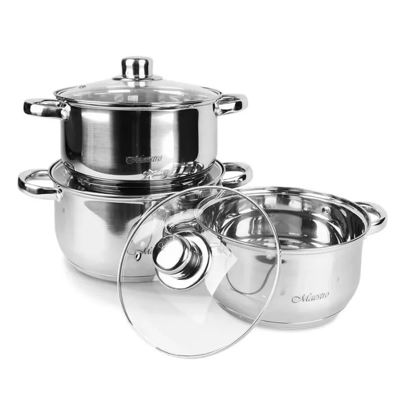 Maestro MR-2020-6M 6 dalių nerūdijančio plieno puodų rinkinys