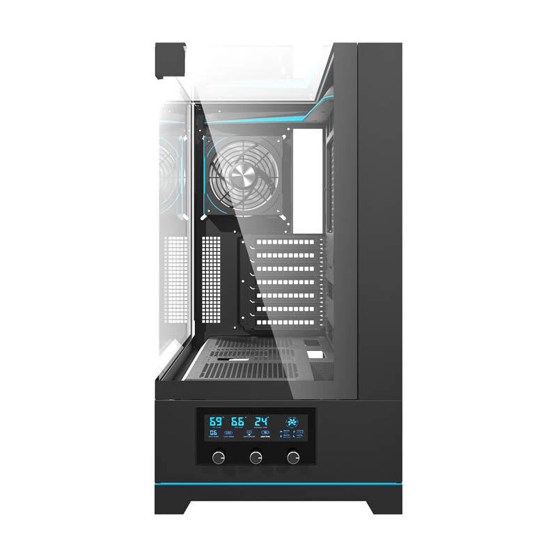 Korpusas Darkflash DY450 PRO (juodas) + 1 ventiliatorius