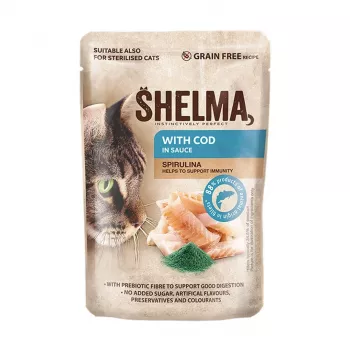 SHELMA su menke padaže – šlapias kačių ėdalas – 85g
