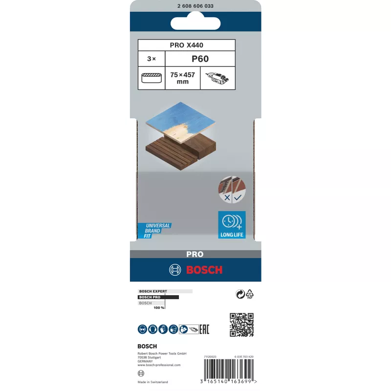 Bosch X440 Best for Wood and Paint šlifavimo juosta
