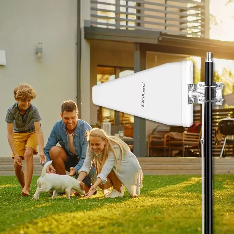 Qoltec 57043 4G LTE DUAL antena | 14dBi | kryptinė | lauko