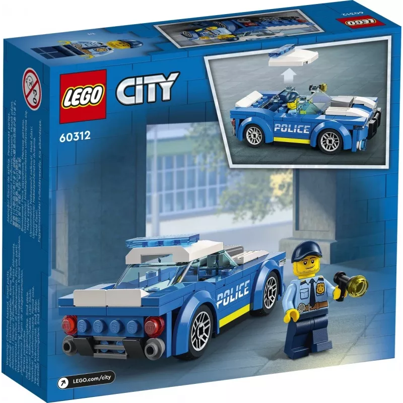 LEGO 60312 City Policijos automobilio žaislas vaikams nuo 5 metų su pareigūno minifigūra, maža dovana, nuotykių serijos persekiojimo transporto priemonė