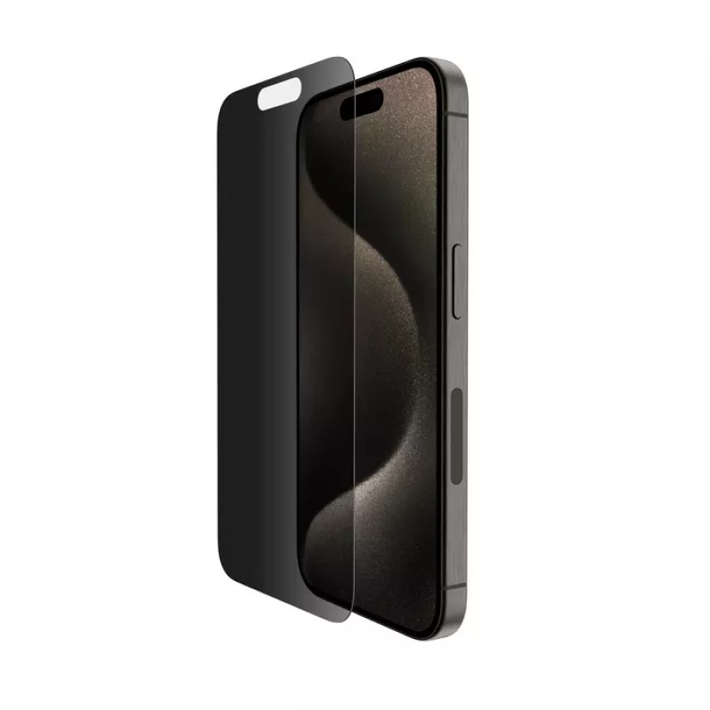 Apsauginis stiklas Belkin OVA169HQ iPhone 16 Pro privatumui, antibakterinis, atsparus smūgiams
