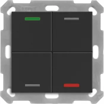 MDT BE-TAL550406.01 KNX mygtukas Light 55 4 krypčių RGBW juodas matinis Neutral 1