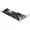 DeLOCK 89365 vidinė sąsajos plokštė, USB 3.2 Gen 1, PCIe, 4 išoriniai prievadai