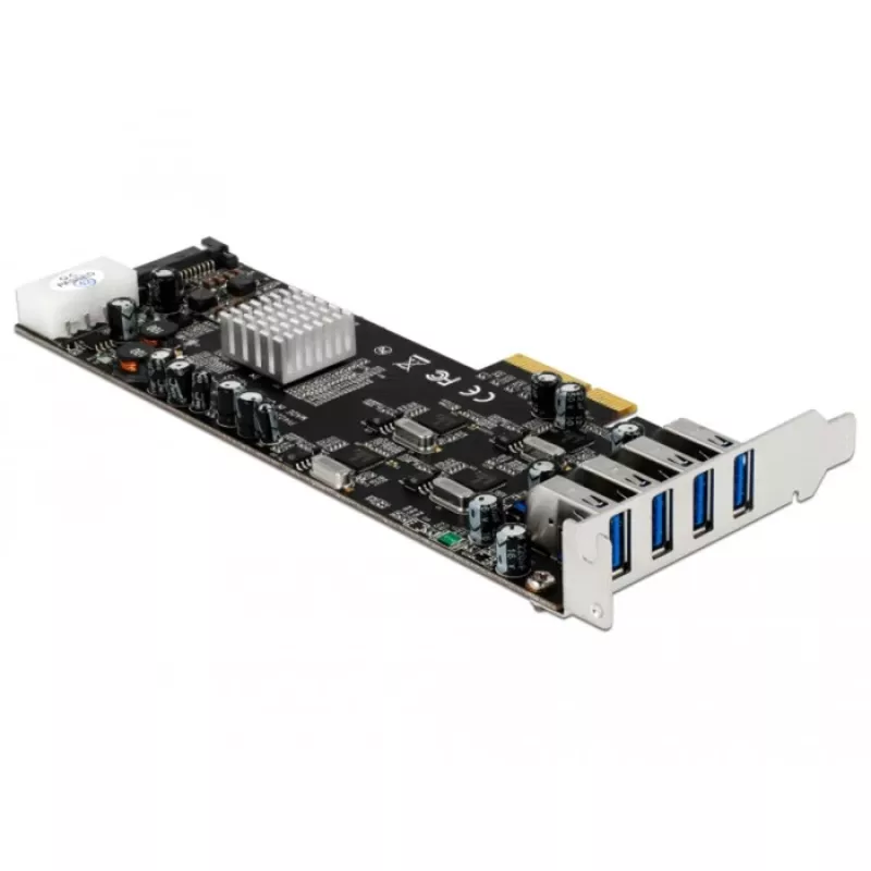 DeLOCK 89365 vidinė sąsajos plokštė, USB 3.2 Gen 1, PCIe, 4 išoriniai prievadai