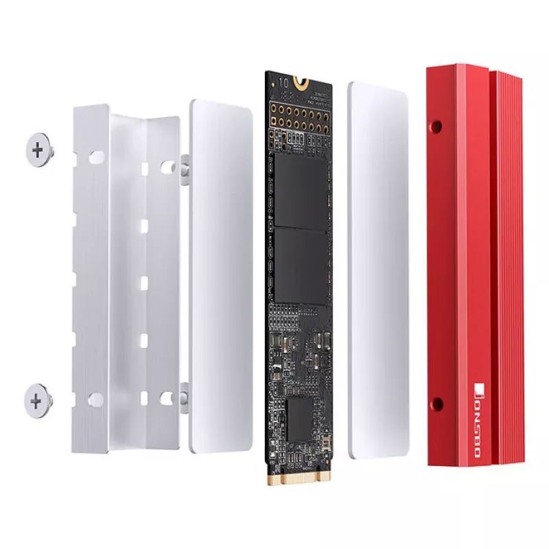 Jonsbo M.2-6 RED 2280 pasyvus aušintuvas M.2 SSD diskams 2280 NVMe/SATA