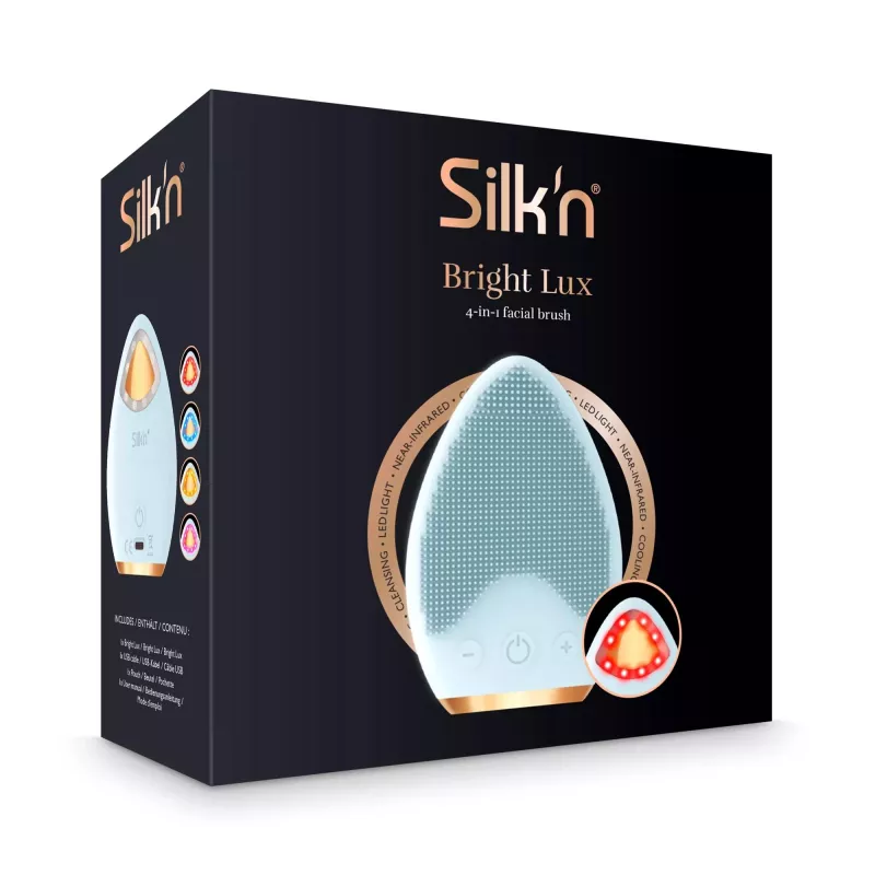 Vibracinis veido šepetėlis Silk'n Bright Lux žalias, įkraunamas, 3 val.