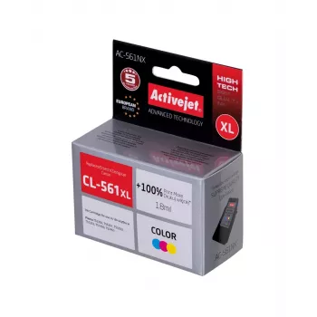 Kasetė Activejet AC-561NX (pakeičia Canon CL-561XL; Supreme; 18 ml; Spalvos: Cyan, Magenta, Geltona)