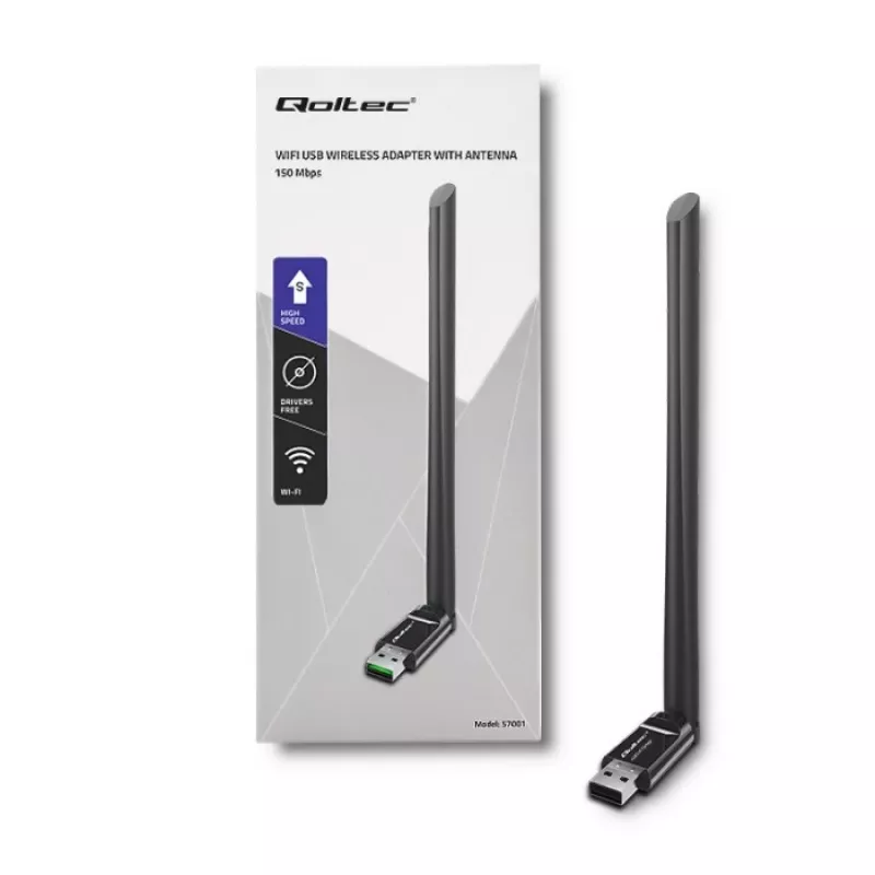 Belaidis USB adapteris Qoltec 57001 WLAN 150 Mbit/s