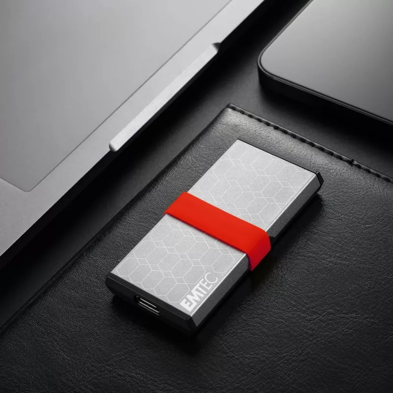 SSD Emtec X205 Mini 256GB USB-C 3.2 Gen 2x2 sidabrinis
