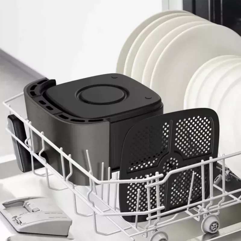 Tefal Easy Fry Silence EY551HE0 oro gruzdintuvė 5 L juoda, pilka, nerūdijantis plienas