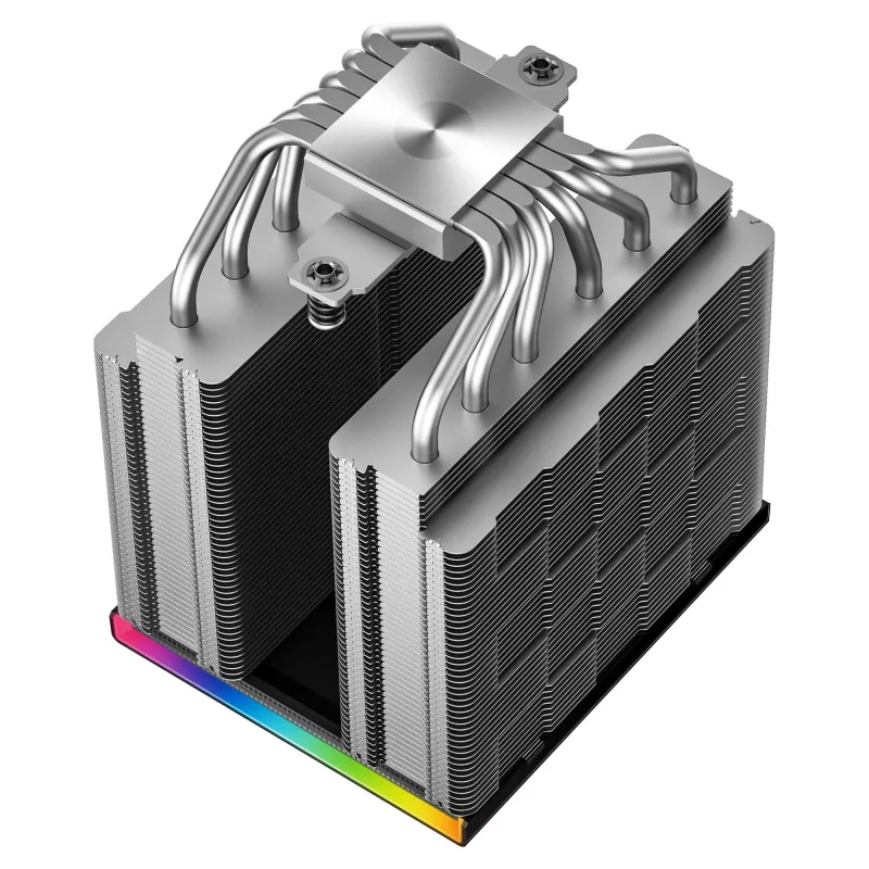 Oro procesoriaus aušintuvas DeepCool AK620 Digital SE, dvigubas bokštas, 6x Ø6 mm šilumos vamzdeliai, 2x 120 mm PWM ventiliatoriai, RGB, aukštis 161 mm