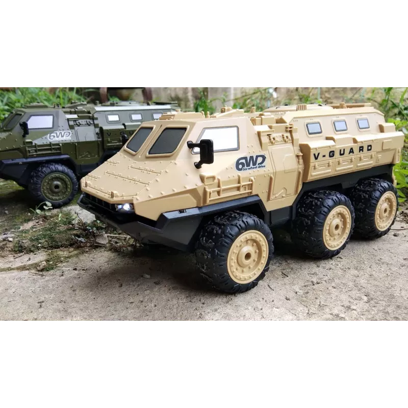 Amewi V-Guard šarvuotas automobilis 6WD 1:16 RTR nuotoliniu valdymu RC modelis su elektriniu varikliu (22585)