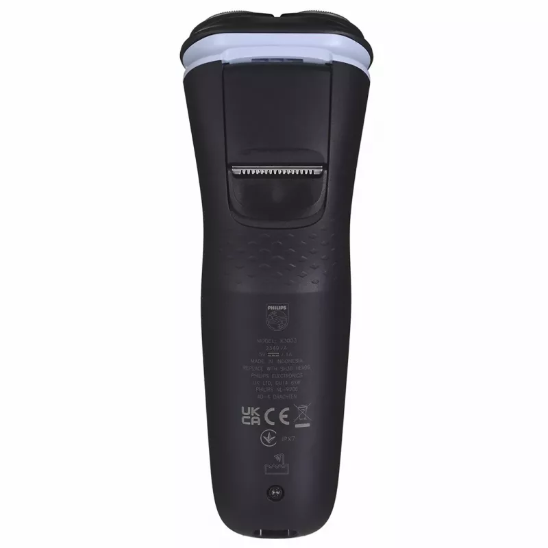 Elektrinis skustuvas Philips 3000X Series X3003/00 — 3 galvutės, šlapias ir sausas skutimas, NiMH baterija, 40 min. veikimo