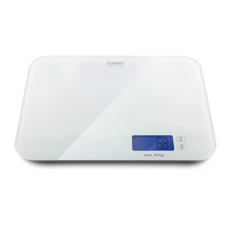 Virtuvinės svarstyklės Caso Designer LX 20, balta, 20 kg, 5 g