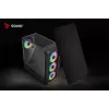 PC korpusas SAVIO Noctis Glass RGB — Juodas, ATX/Micro-ATX, 210×410×450 mm, 3×120 mm priekiniai ventiliatoriai