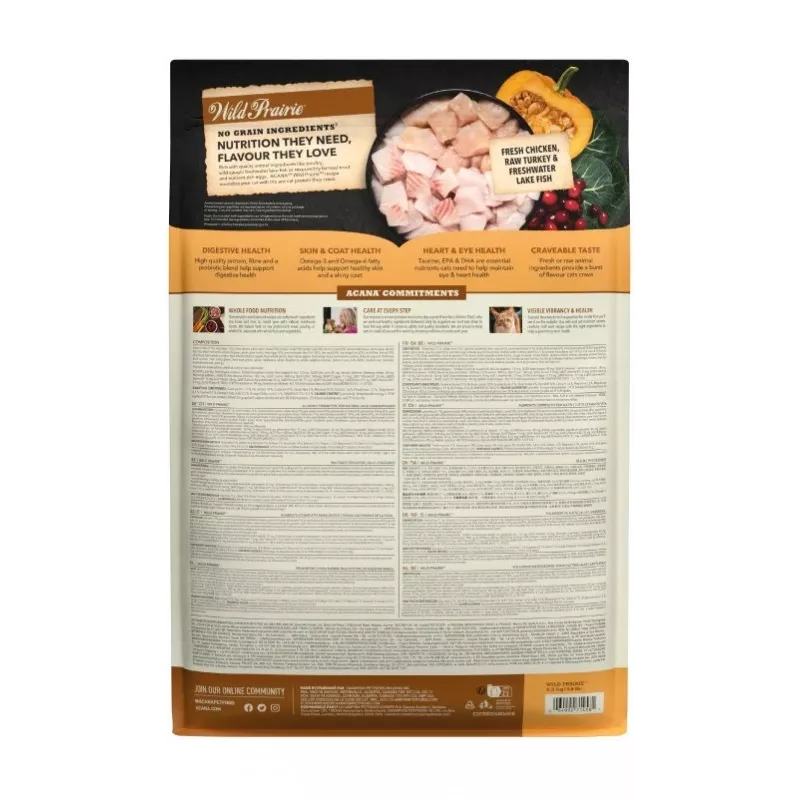 Acana Wild Prairie Cat – sausas ėdalas katėms – 4,5 kg