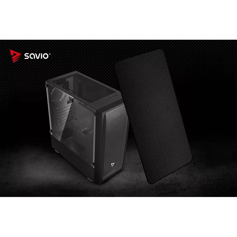 PC korpusas SAVIO Noctis Flow – Cube Mini-ITX/Micro-ATX/ATX, 3x120mm priekyje, 1x120mm gale, 2x3.5 colio + 3x2.5 colio vietos, grūdintas stiklas