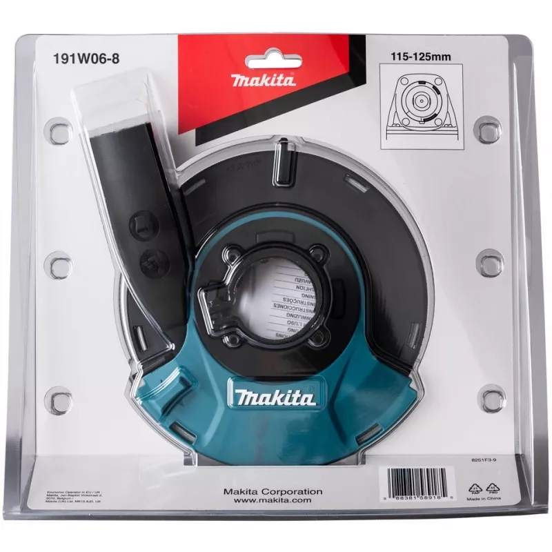 Dulkių ištraukimo gaubtas šlifavimui 115/125mm